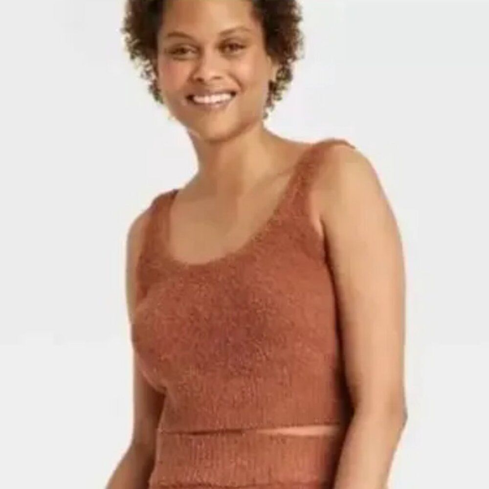 Stars Above Fuzzy Teddy Lounge Tank Camel Sierra Brown Medium